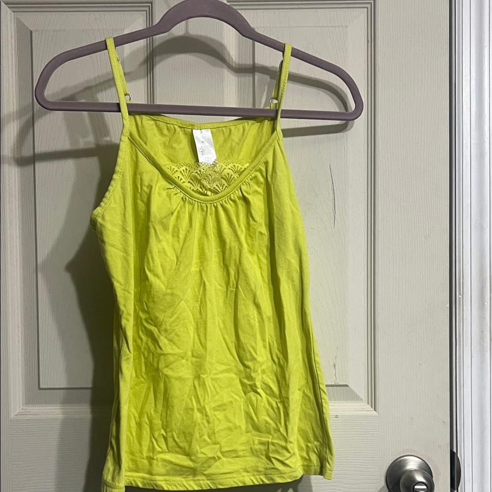 Women's Lime Green Spaghetti Strap Top